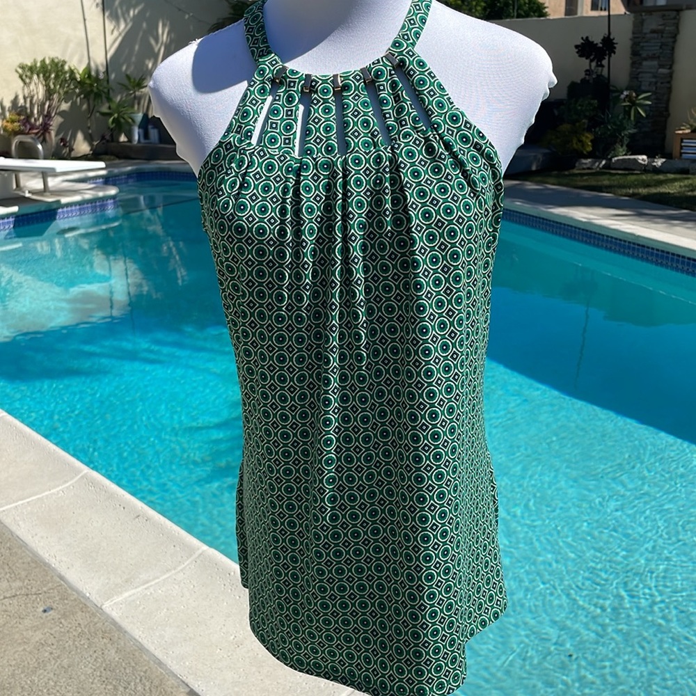 WHBM sleeveless top | Peacock Inspired| Size XS